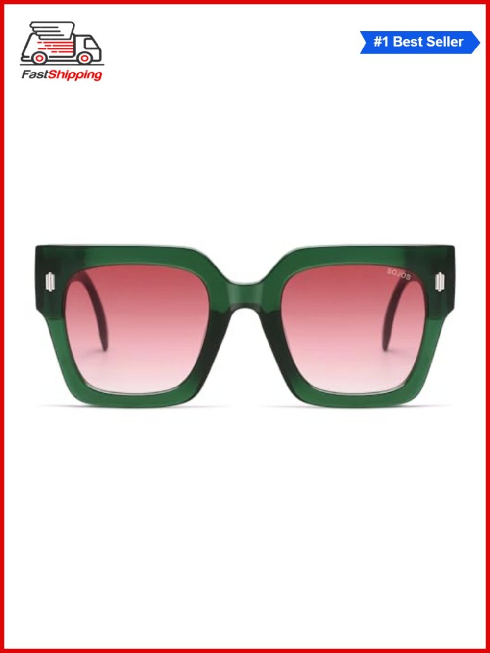 โจ SOJOS Oversized Square UV400 Women's Sunglasses